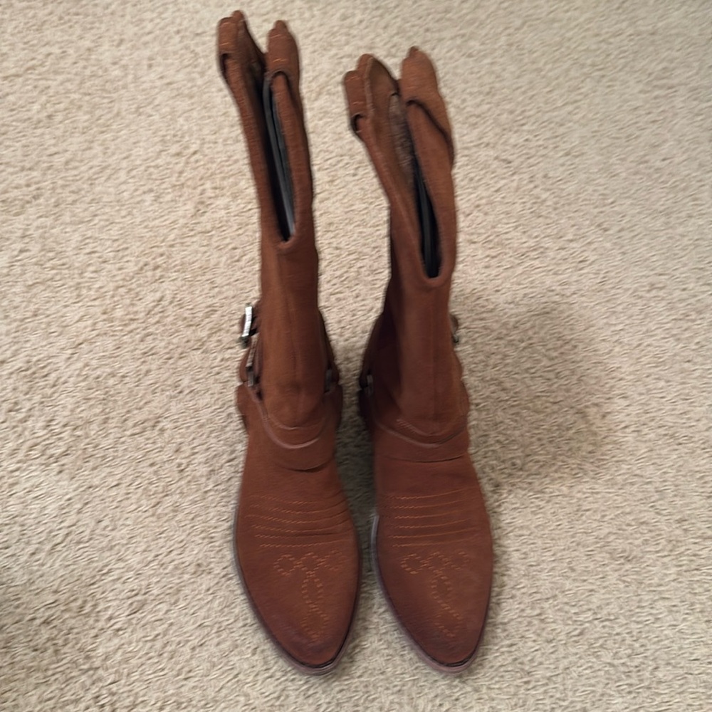 Vintage Foundry Co. Knee Hi Western Suede Boots GUC Size 6.5